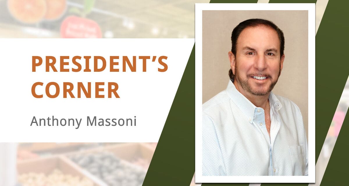 President’s Corner – Anthony Massoni